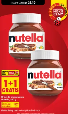 Krem do smarowania Nutella promocja w Biedronka