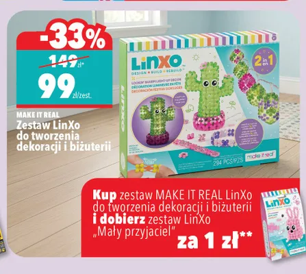 Zestaw LinXo do tworzenia dekoracji i biżuterii MAKE IT REAL promocja w Biedronka Home