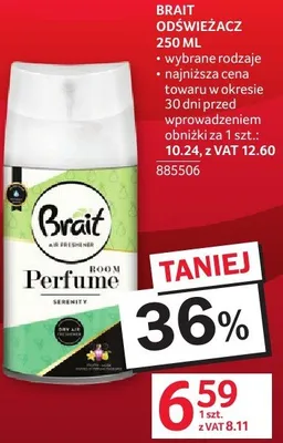 Odświeżacz Brait Perfume Serenity promocja w Selgros
