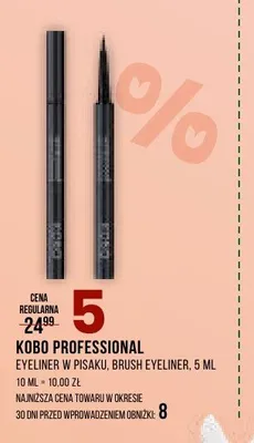 Eyeliner w pisaku KOBO PROFESSIONAL Brush Eyeliner promocja w Drogerie Natura