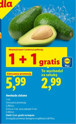 Awokado zielone promocja w Lidl