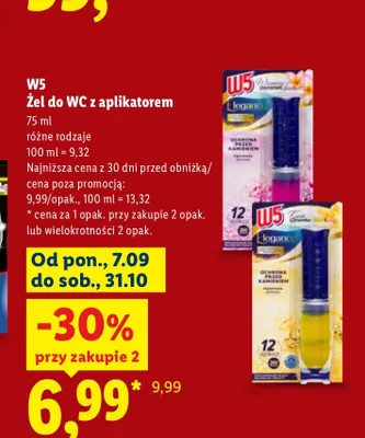Żel do WC z aplikatorem różne rodzaje W5 promocja w Lidl