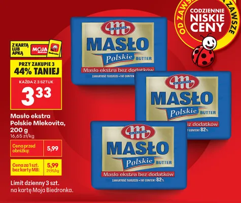 Masło ekstra polskie promocja w Biedronka