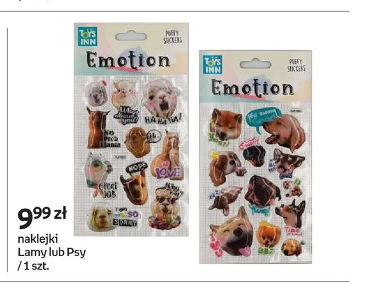 Naklejki puffy Psy Toys Inn Emotion promocja w Empik