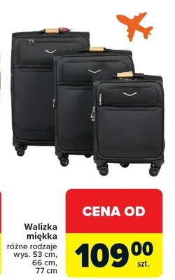 Walizka miękka wys. 66cm promocja w Carrefour