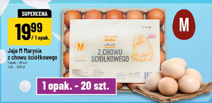 Jaja M z chowu ściółkowego promocja w POLOmarket
