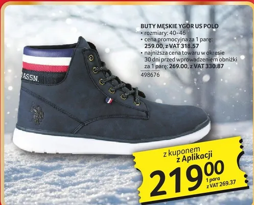 Buty męskie YGØR US Polo promocja w Selgros