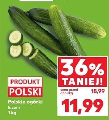 Ogórki luzem promocja w Kaufland