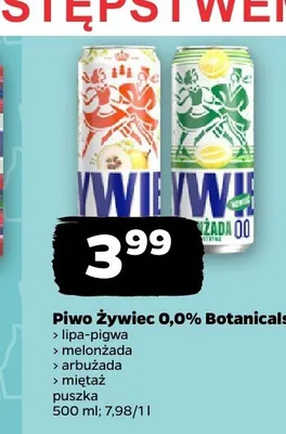 Piwo bezalkoholowe Żywiec Botanicals Melonżada promocja w Netto