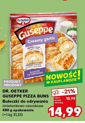Bułeczki do odrywania śmietankowo-czosnkowe Dr. Oetker Guseppe Pizza Buns promocja w Kaufland