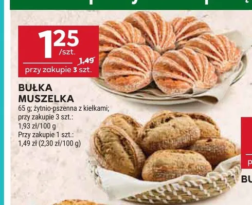 Bułka Muszelka promocja w Stokrotka