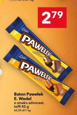 Baton Pawełek o smaku advocaat E. Wedel promocja w LEWIATAN