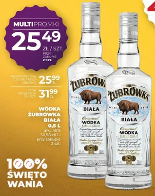 Wódka Żubrówka Biała promocja w Duży Ben
