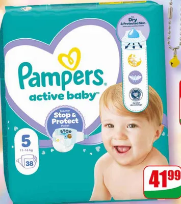 Pieluchy Active Baby Pampers 4 promocja w Dino