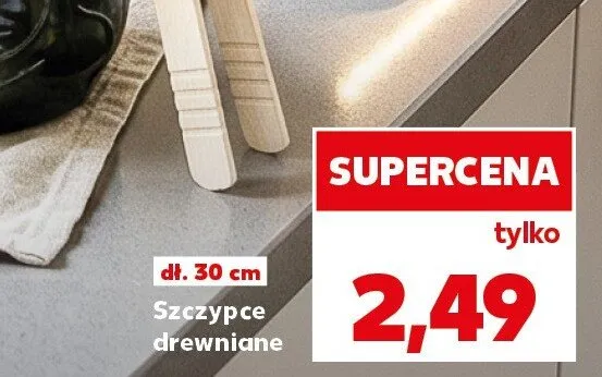 Szczypce drewniane 30 cm promocja w Kaufland