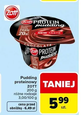 Pudding proteinowy różne rodzaje promocja w Carrefour