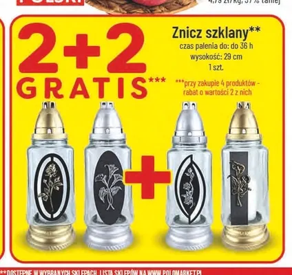 Znicz szklany promocja w POLOmarket