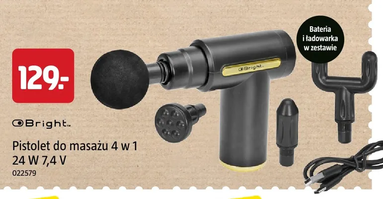 Pistolet do masażu 4 w 1 Bright promocja w Jula