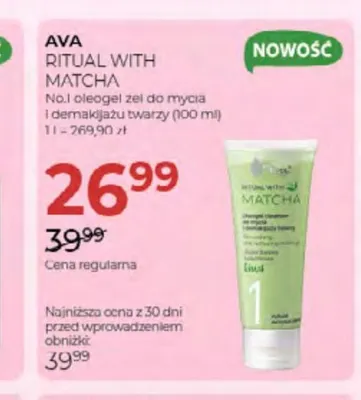 Żel do mycia i demakijażu twarzy Ritual with Matcha No.1 Ava promocja w Drogerie Jawa