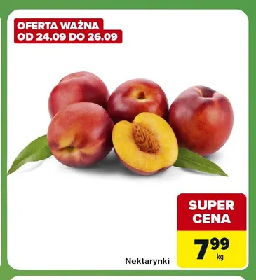 Nektarynki promocja w Carrefour Express