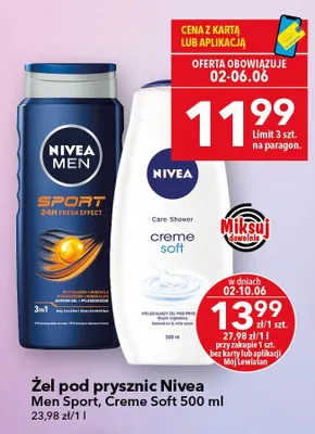 Żel pod prysznic Nivea Men Sport 500ml promocja w LEWIATAN
