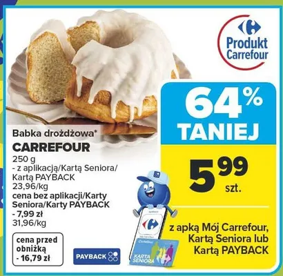 Babka drożdżowa promocja w Carrefour Market