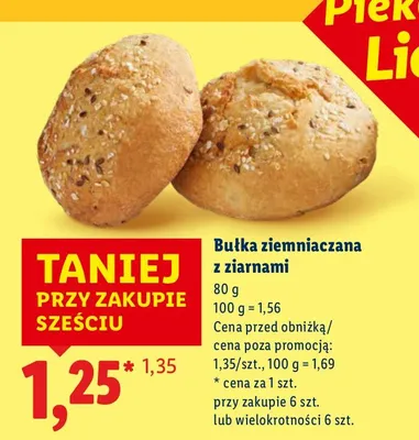 Bułka ziemniaczana z ziarnami promocja w Lidl