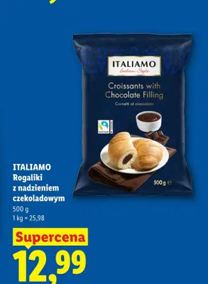 Rogaliki z nadzieniem czekoladowym Italiamo promocja w Lidl