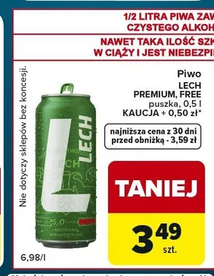 Piwo bezalkoholowe Lech Free promocja w Globi