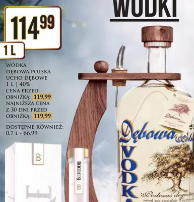 Wódka Dębowa Polska ucho dębowe promocja w Dino