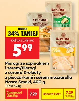 Pierogi z serem  promocja w Biedronka