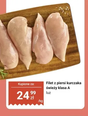 Filet z piersi kurczaka świeży klasa A luz promocja w Dino