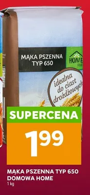 Mąka pszenna typ 650 domowa Home Food promocja w Stokrotka