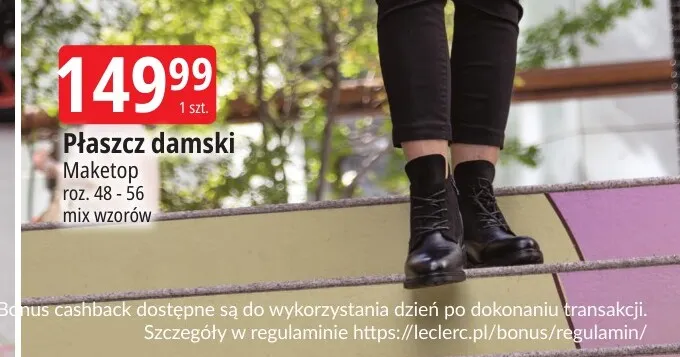 Płaszcz damski Maketop promocja w Leclerc