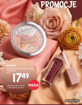Rozświetlacz do twarzy i oczu mineralny Lirene promocja w Rossmann