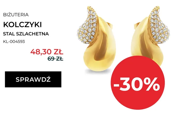 Kolczyki stal szlachetna briju promocja w Briju