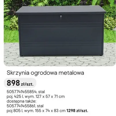 Skrzynia ogrodowa metalowa promocja w Castorama