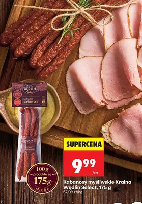 Kabanosy myśliwskie Kraina Wędlin Select promocja w Biedronka