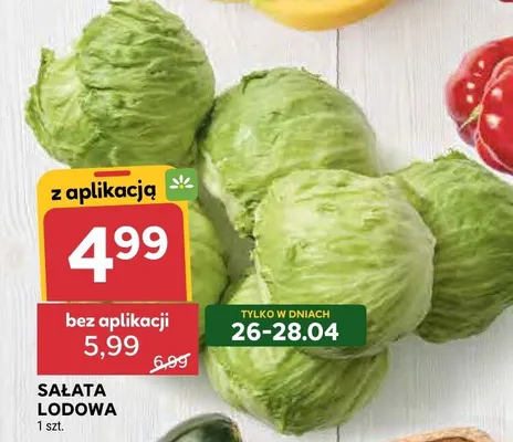 Sałata lodowa promocja w Stokrotka