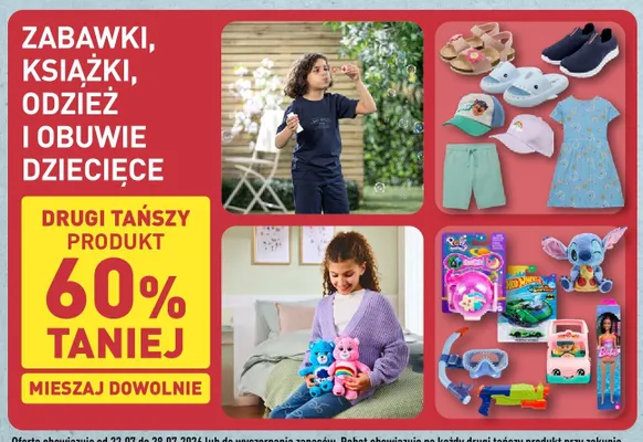 Zabawki, książki, odzież i obuwie dziecięce promocja w Aldi