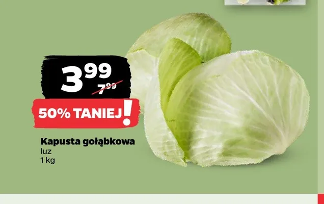 Kapusta gołąbkowa luz promocja w Netto