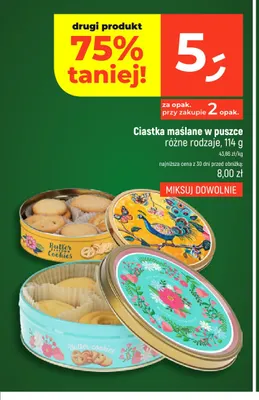 Ciastka maślane w puszce promocja w Dealz