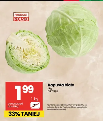 Kapusta biała promocja w Delikatesy Centrum