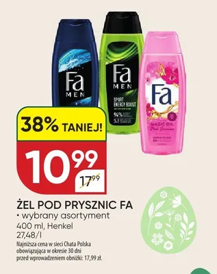 Żel pod prysznic sport Luksja men promocja w Chata Polska