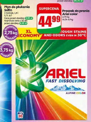 Proszek do prania Ariel Alpine Color promocja w Dino