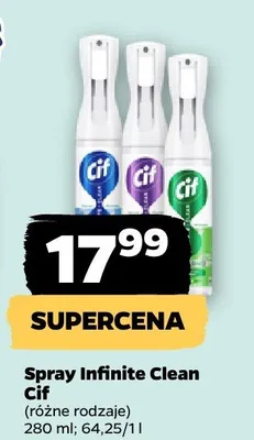 Spray Infinite Clean Cif promocja w Netto