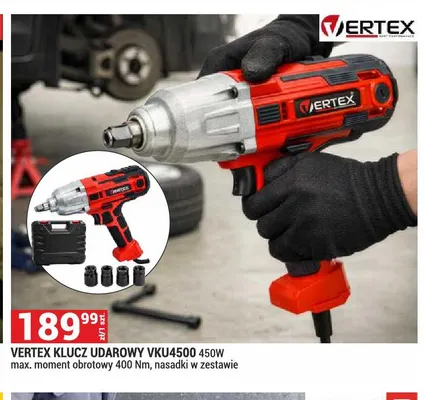 Vertex klucz udarowy VKU4500 promocja w Merkury Market