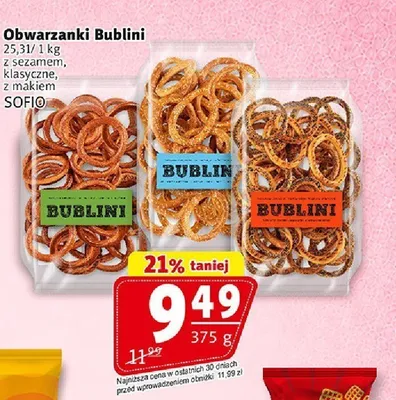 Obwarzanki Bublini klasyczne Sofio promocja w Prim Market