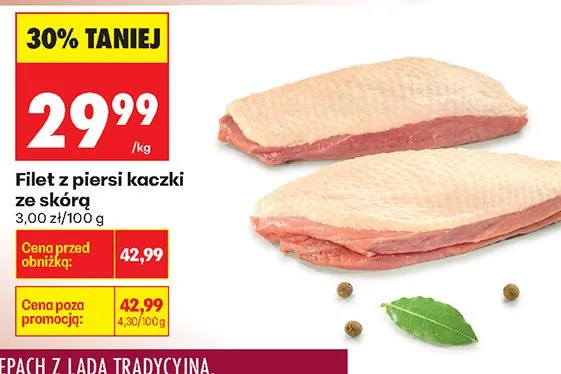 Filet z piersi kaczki ze skórą promocja w Biedronka