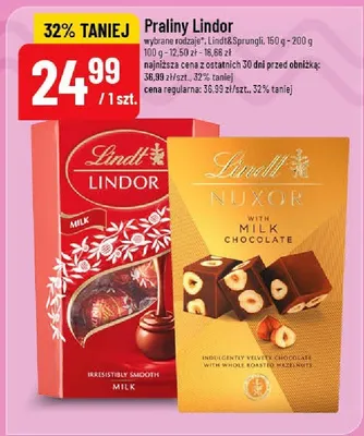 Praliny Lindor wybrane rodzaje promocja w POLOmarket